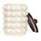 Hello Honey® White Raised Dots Stoneware Canister with Acacia Wood Lid